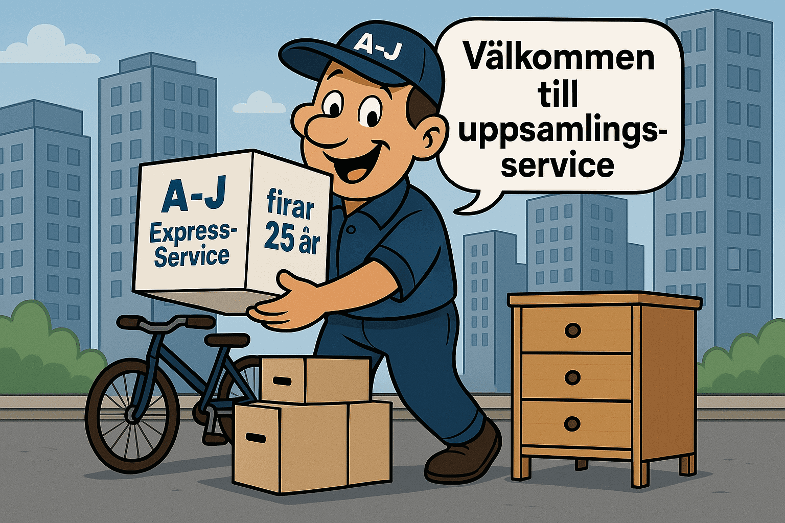 Uppsamlingsservice mellan Stockholm och Sollefteå.