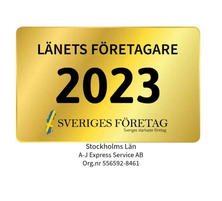 Guldmärke för länets företagare 2023, utmärkelse för framstående företag i regionen.