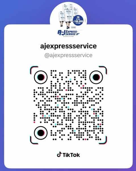 QR-kod för A-J Express-Service, flytt- och transportfirma i Stockholm, Uppsala, Norrtälje.