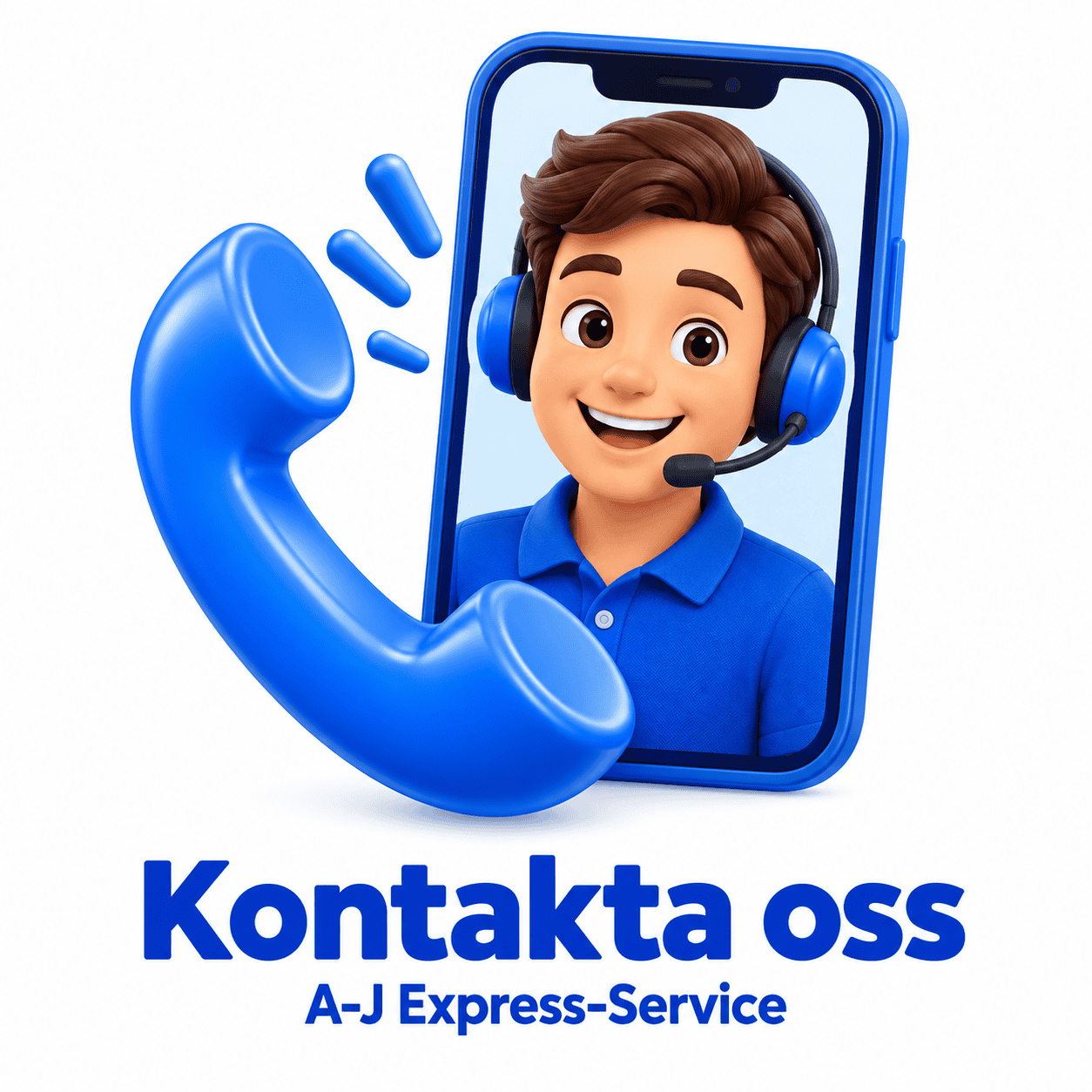 Kundtjänstrepresentant i telefonen, kontaktuppgifter till A-J Express-Service.
